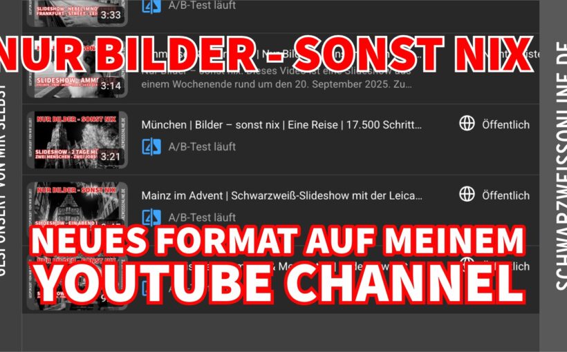 Fotograf und Videograf und Content Creator Jörg Langer berichtet über sein neues Format auf seinem YouTube Channel